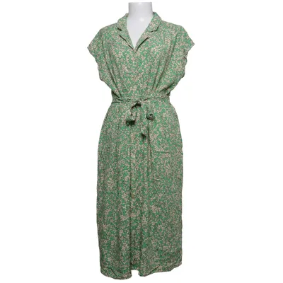 Skjortekjole (Grøn, Beige) fra King Louie Viscose