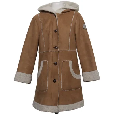 Shearling Jacke (Braun, Weiß) von Dopo Dopo Polyester