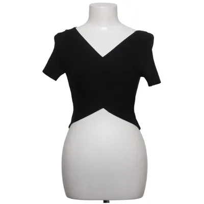 Crop top (Zwart) van Debut Acryl, Elastaan