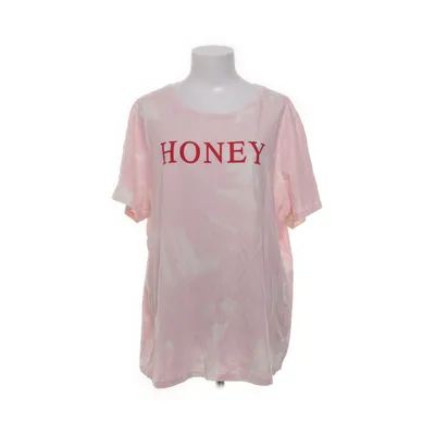 T-shirt (Rosa, Vit) från Forever 21 Bomull, Elastan