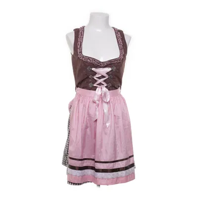 Dirndl (Pink, Brown, White, Black) from Fuchs Trachtenmoden Cotton, Polyester
