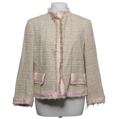 Blazer (Beige, Pink) from Guy Rover Acrylic, Cotton, Linen, Polyamide, Silk, Viscose