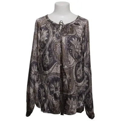 Bluse (Grå, Beige) fra Dea Kudibal Elastan, Silke, Viscose