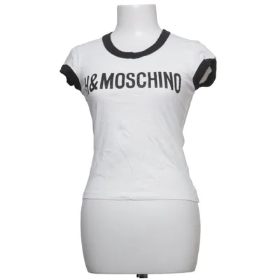 T-shirt (Hvid, Sort) fra H&M x Moschino Bomuld