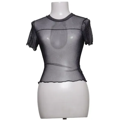 Topp (Svart, Vit) från Ghanda Elastan, Polyester