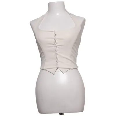 Halterneck top (Beige) fra Gina Tricot Elastan, Polyester