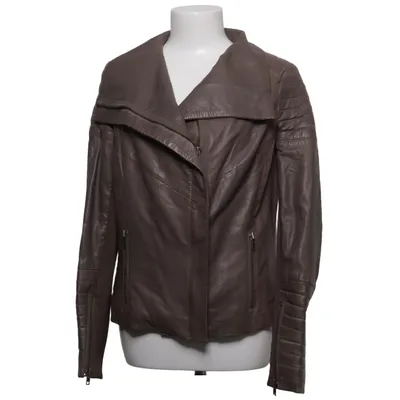 Bikerjack (Bruin) van Muubaa Katoen, Leer, Polyester