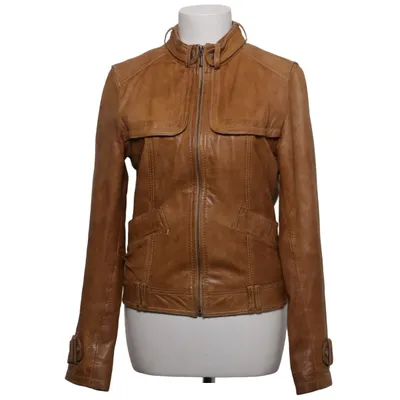Leren jack (Bruin) van Oakwood Katoen, Leer, Polyester, Viscose