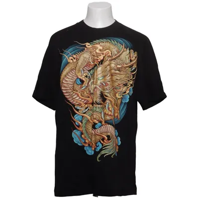 T-shirt (Zwart, Meerkleurig) van Rock Eagle Katoen