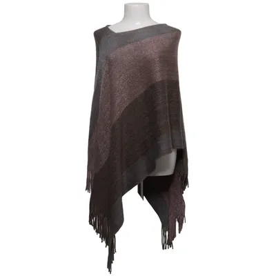 Poncho (Gray, Brown, Multicolored) from Cream