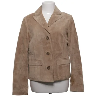 Läderkavaj (Beige) från Mac Douglas Skinn, Polyester