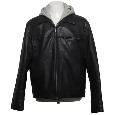 Leren jack (Zwart, Grijs) van Peter Fitch Leer, Polyester