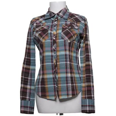 Shirt (Brown, Blue, Multicolored) from Eve Cotton, Elastane, Metallic fiber, Polyester
