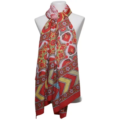 Scarf (Red, Yellow, Multicolored) from Cashmere-Feeling