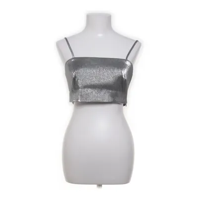 Crop top (Silverfärgad) från H&M Metallfiber, Polyester