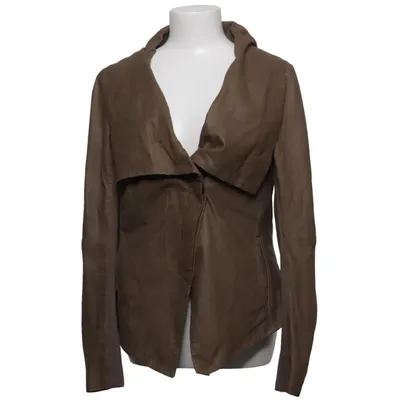 Leather jacket (Brown) from Muubaa Cotton, Leather, Polyester