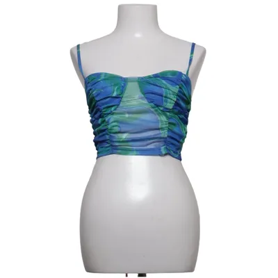 Crop top (Blue, Green, Multicolored) from Naanaa Elastane, Polyester