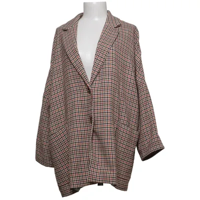 Blazer (Beige, Multicolored) from H&M Polyester, Viscose, Elastane