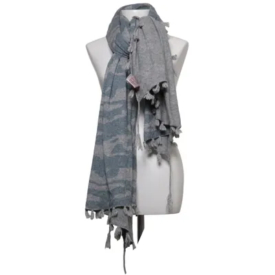 Écharpe (Gris, Bleu) de Passigatti Cachemire, Polyamide, Viscose, Laine