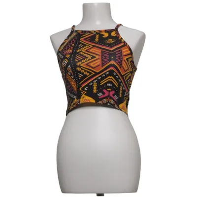 Top (Zwart, Meerkleurig) van H&M Coachella Katoen, Elastaan