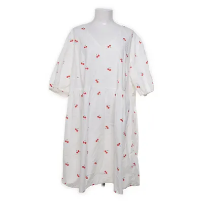 Klänning (Vit, Röd) från Zizzi Bomull