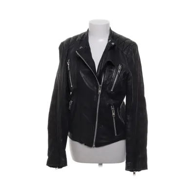 Bikerjakke (Sort) fra MDK Bomuld, Læder, Polyester