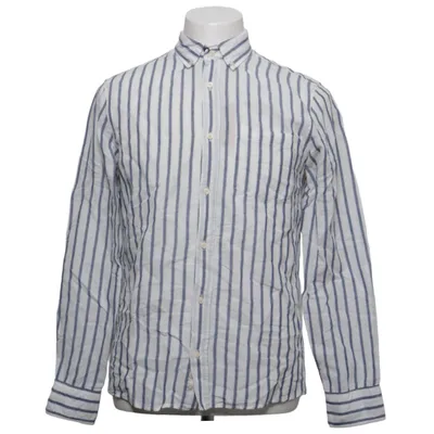 Chemise (Bleu, Blanc) de Zara Coton, Lin