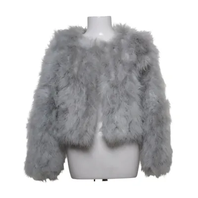 Feather jacket (Gray) from Meotine Ostrich feather