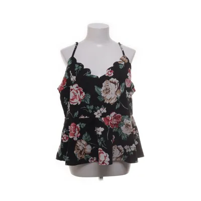 Peplumtopp (Svart, Flerfärgad) från Shein Curve Elastan, Polyester