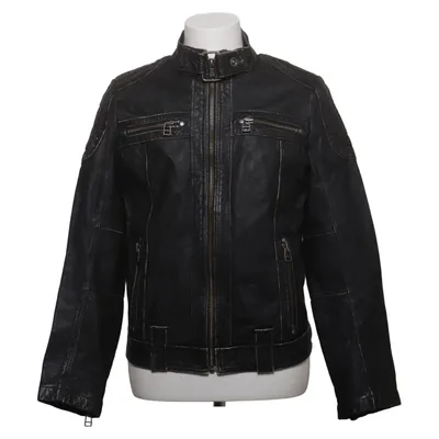 Leren jack (Zwart) van QS by S.Oliver Leer, Polyamide