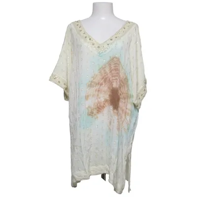 Klänning (Vit, Flerfärgad) från Boho Viskos