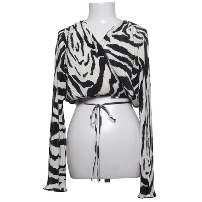 Wrap top (Black, White) from Annika Polyester