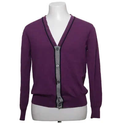 Cardigan (Purple, Gray) from Charles Tyrwhitt Merino wool