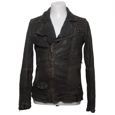 Bikerjakke (Grå) fra Cast Iron Læder, Polyester