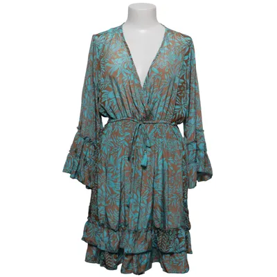 Jurk (Blauw, Bruin) van B&B Zijde