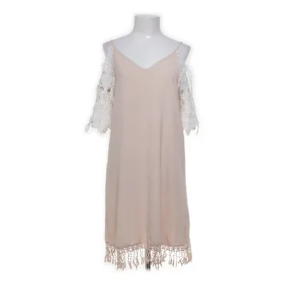 Klänning (Beige, Vit) från Skue Elastan, Polyester