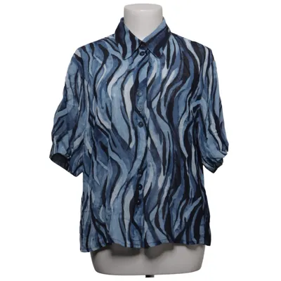 Short sleeve shirt (Blue, Multicolored) from Gläser Linen, Viscose
