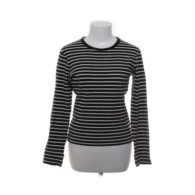 Lange mouwen shirt (Zwart, Wit) van Flash Katoen, Elastaan
