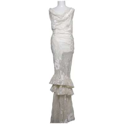 Maxi dress (Beige, White) from Rat & Boa
