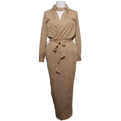 Wrap dress (Brown) from JLUXLABEL Cotton, Polyester