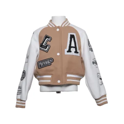 Collegejacka (Beige, Vit) från Narcis Akryl, Polyester