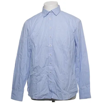 Chemise (Bleu, Blanc) de Eterna Coton, Élasthane