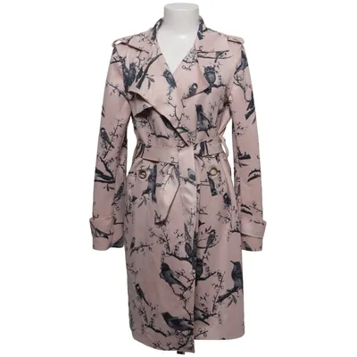 Trenchcoat (Roze, Zwart) van Voyelles Elastaan, Polyester