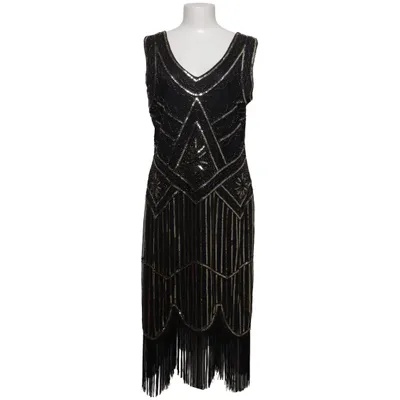 Cocktailklänning (Svart, Guldfärgad) från Babeyond Polyester