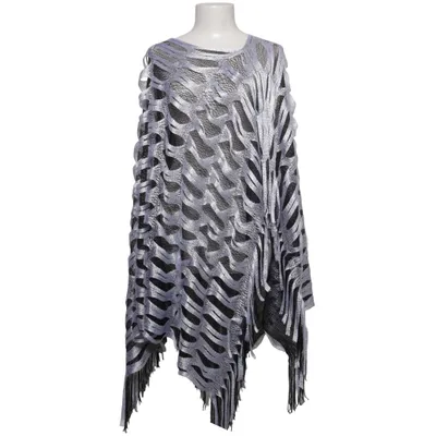 Poncho (Svart, Silverfärgad, Vit) från Yieli Viskos