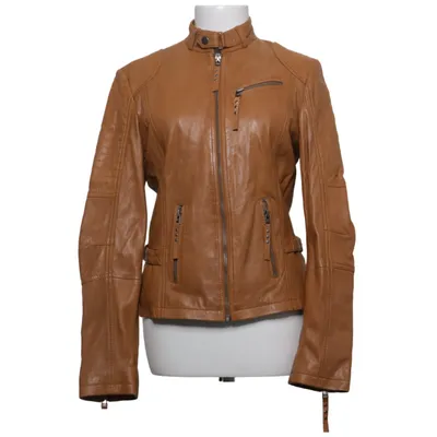 Veste en cuir (Marron) de Hollies Stockholm Coton, Cuir, Polyester