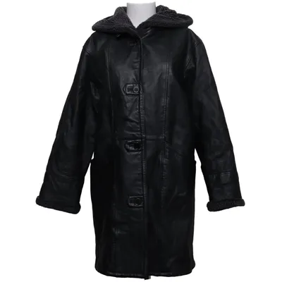 Shearling jas (Zwart) van Enjoy Life Leer