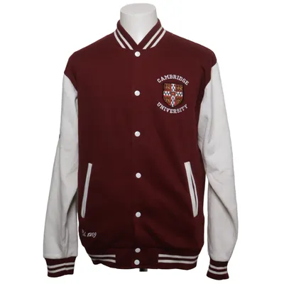 Collegejakke (Rød, Hvid) fra University of Cambridge Bomuld, Polyester