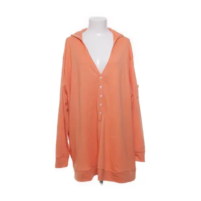Hoodie (Orange) from Ulla Popken Cotton, Elastane, Polyester