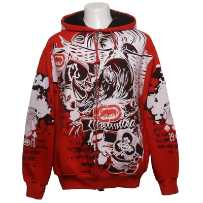 Kapuzenpullover (Rot, Weiß, Schwarz) von Ecko Unltd Baumwolle